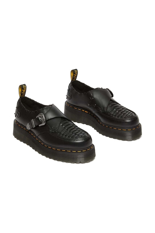 Dr. Martens leather shoes Ramsey Quad Monk DM31680001 black SS24