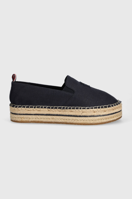 Tommy Hilfiger espadryle TH EMBROIDERED CANVAS FLATFORM FW0FW07696 granatowy SS24