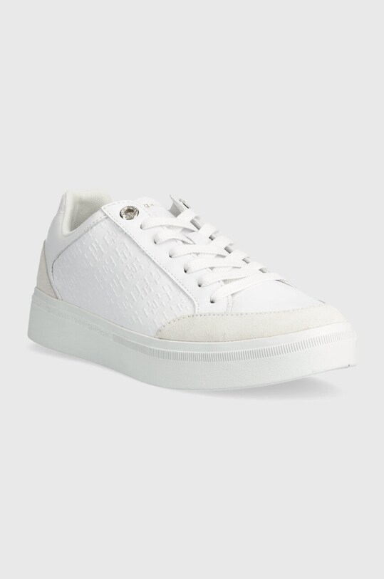 Kožené tenisky Tommy Hilfiger COURT SNEAKER MONOGRAM FW0FW07812 bílá SS24