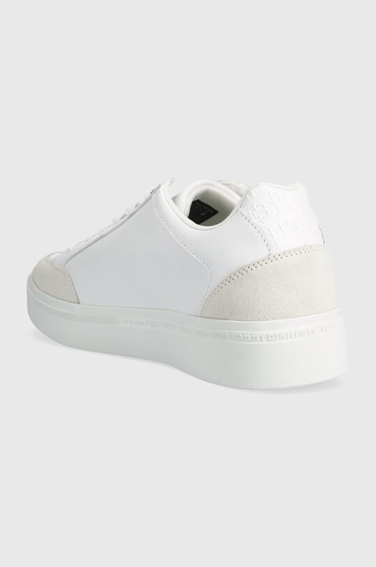Boty Kožené tenisky Tommy Hilfiger COURT SNEAKER MONOGRAM FW0FW07812 bílá