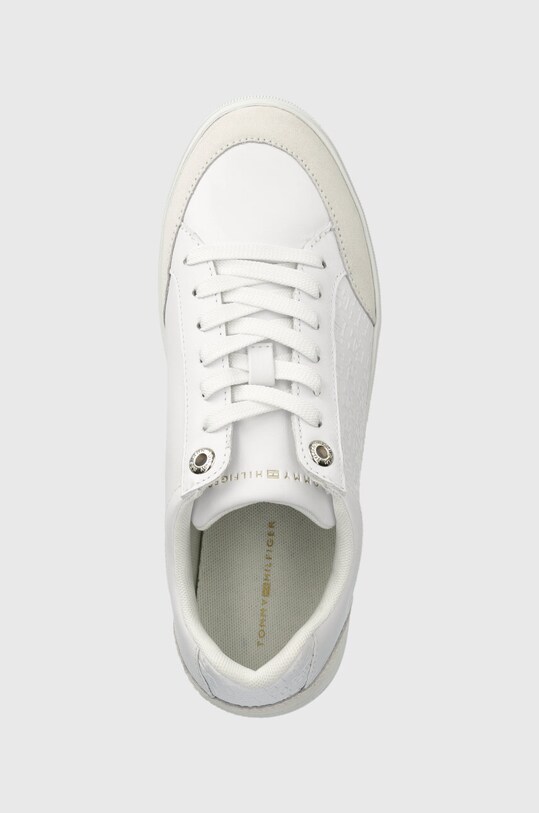Kožené tenisky Tommy Hilfiger COURT SNEAKER MONOGRAM bílá FW0FW07812