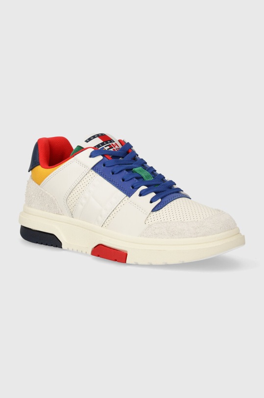 Tommy Jeans sneakersy skórzane THE BROOKLYN ARCHIVE GAMES skóra zamszowa multicolor EN0EN02647