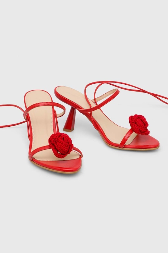 Kožené sandále Alohas Kendra S100280.01 červená SS24