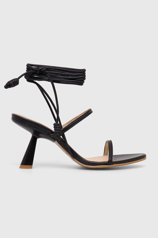 Alohas sandale de piele Kendra subțire negru S100141.01