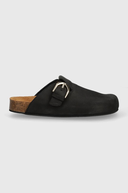 Alohas klapki nubukowe Travis S100347.01 czarny SS24