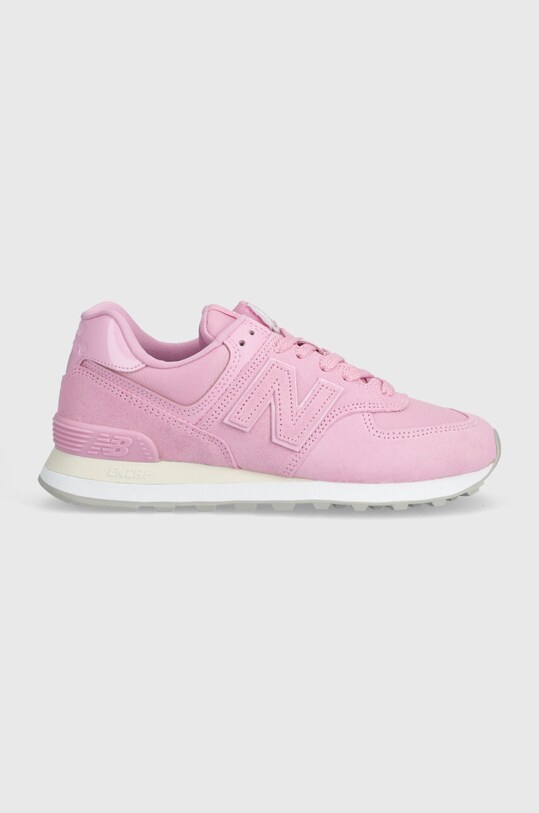New Balance sneakers 574 piele întoarsă roz WL5742BB