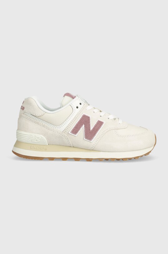 New Balance sneakers 574 faux grain leather beige WL574QC2