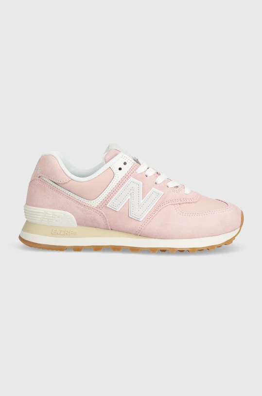 Αθλητικά New Balance 574 απομίμηση λείου δέρματος ροζ WL574QE2