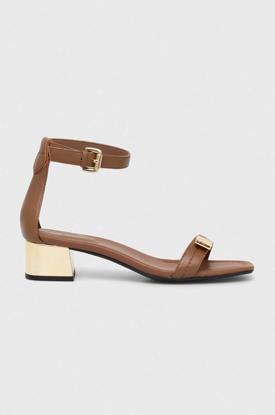 Dkny sandały skórzane Ella K1480996.BRN brązowy SS24