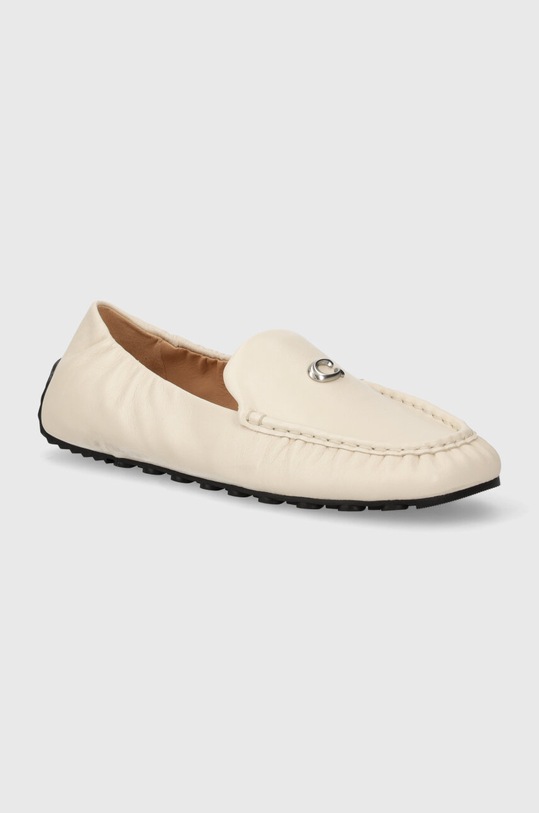 Coach mokasyny skórzane Ronnie płaski beżowy CP918.CHK