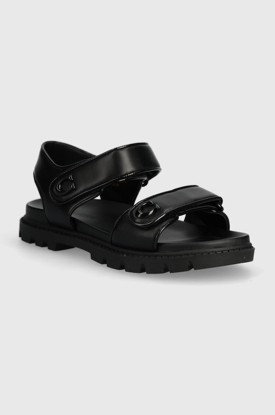Coach sandały Brynn płaski czarny CS094.BLK