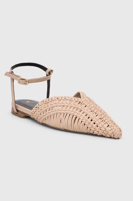 Обувь Кожаные балетки Patrizia Pepe 2Z0013.L109.B743 бежевый