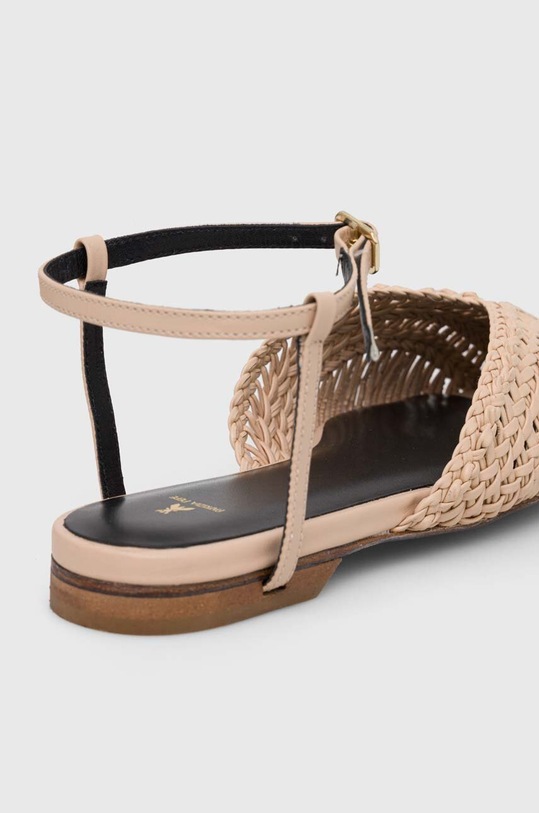 Кожаные балетки Patrizia Pepe бежевый 2Z0013.L109.B743