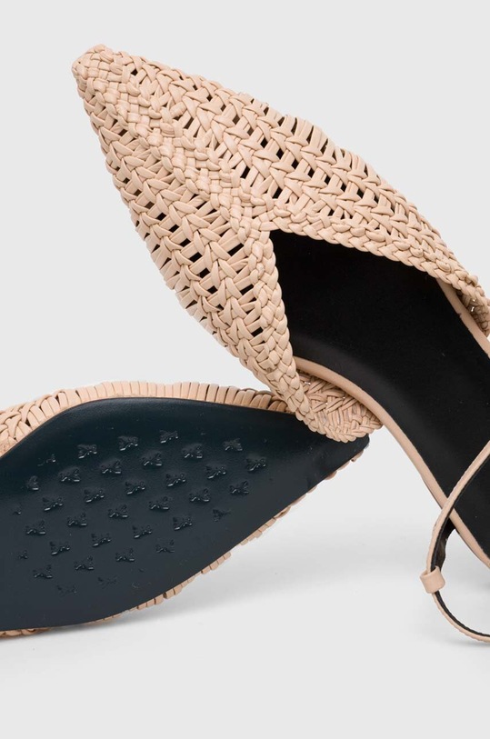 Кожаные балетки Patrizia Pepe 2Z0013.L109.B743 бежевый