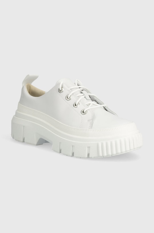 Kožené polobotky Timberland Greyfield platforma bílá TB0A64CMEM21