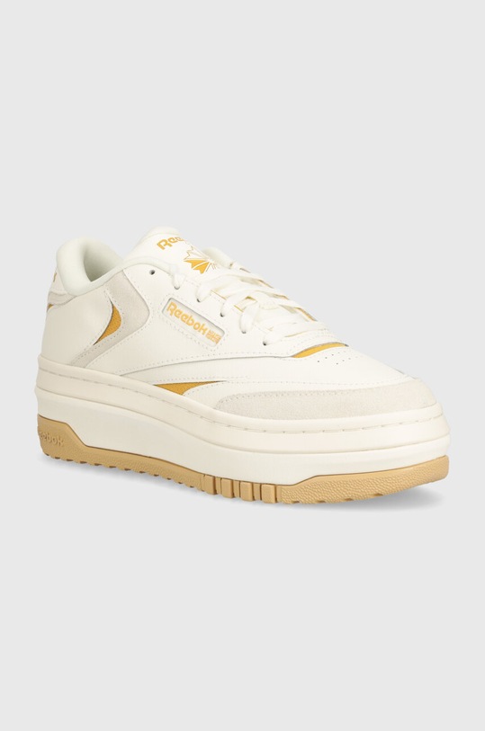 Reebok Classic sneakersy skórzane Club C platforma beżowy 100074265