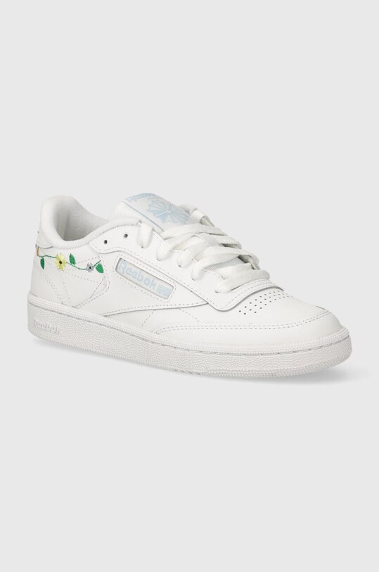 Кожаные кроссовки Reebok Classic Club C 85 кожа с покрытием белый 100202092
