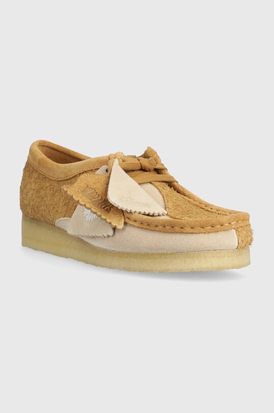 Μοκασίνια σουέτ Clarks Originals Wallabee 26176524 καφέ SS24