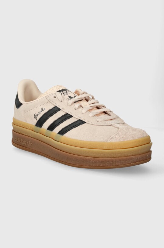 Замшеві кросівки adidas Originals Gazelle Bold W IE0429 бежевий SS24