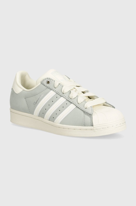 Tenisice od nubuk kože adidas Originals Superstar W nubuk siva IE3038