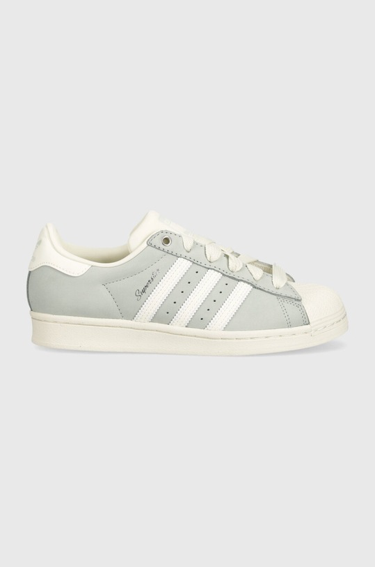 Tenisice od nubuk kože adidas Originals Superstar W IE3038 siva SS24