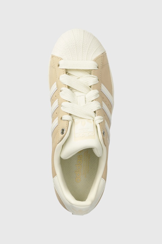 Kožne tenisice adidas Originals Superstar W bež IE3039