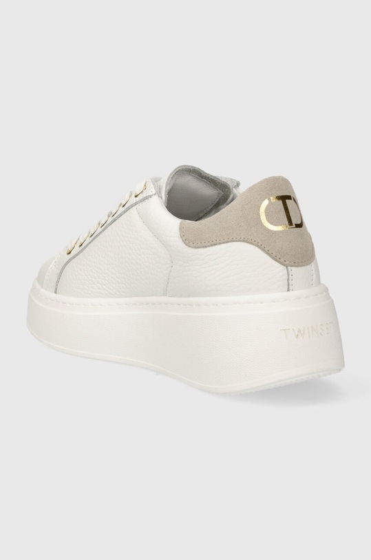Obuwie Twinset sneakersy skórzane 241TCT094.11560 biały