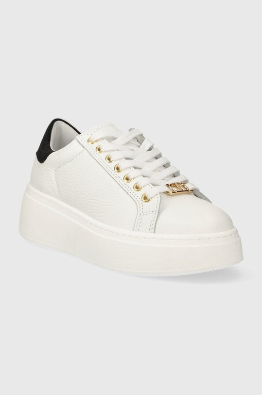 Twinset sneakersy skórzane 241TCT094.01870 biały SS24