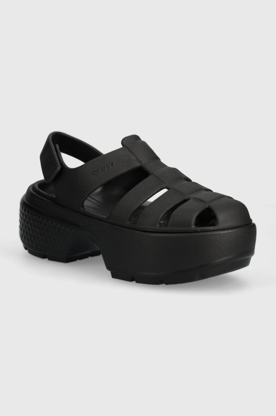 Crocs sandały Stomp Fisherman Sandal 5-8 cm czarny 209938.001