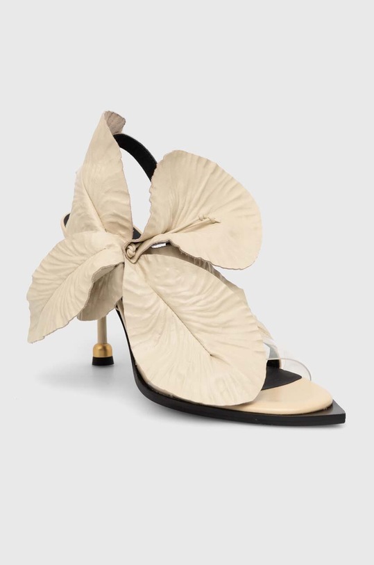 Шкіряні сандалі Vanda Novak Daisy Daisy.Ivory бежевий SS24