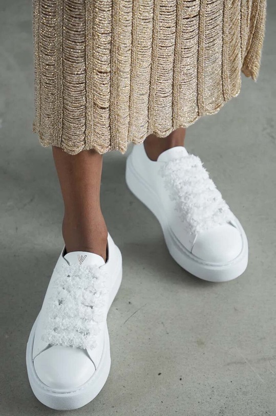 Kožené sneakers boty Vanda Novak Grace Grace.White bílá