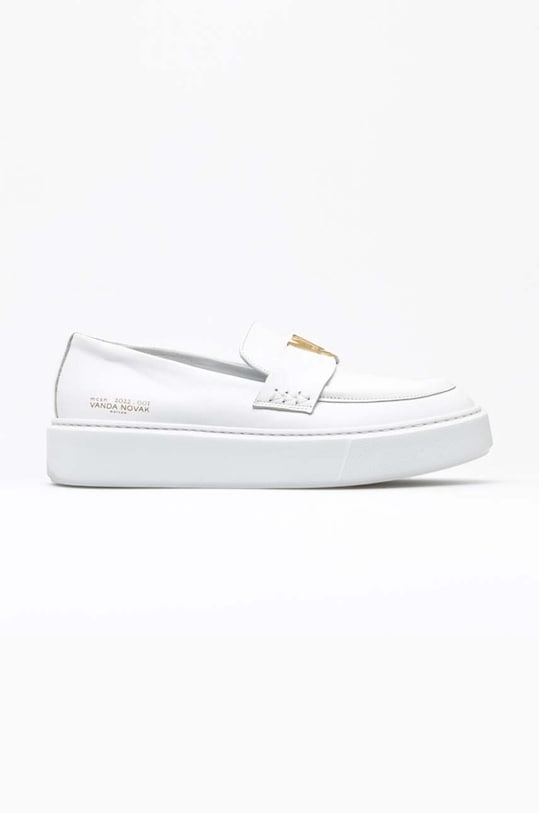 Vanda Novak mocasini de piele Kayla piele alb Kayla.White