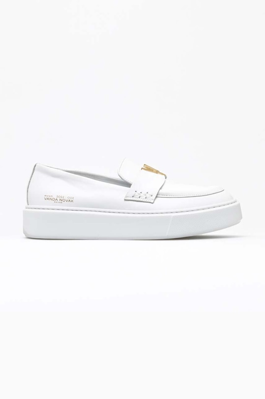 Vanda Novak mokasyny skórzane Kayla platforma biały Kayla.White