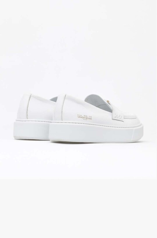 Încălțăminte Vanda Novak mocasini de piele Kayla Kayla.White alb