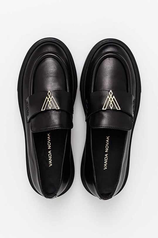 Кожаные мокасины Vanda Novak Kayla чёрный Kayla.Deep.Black