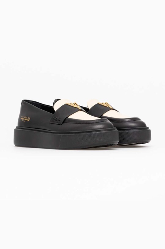 Шкіряні мокасини Vanda Novak Kayla Kayla.Bic.ivory чорний SS24
