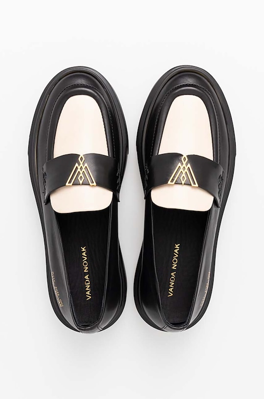 Kožne mokasinke Vanda Novak Kayla crna Kayla.Bic.ivory