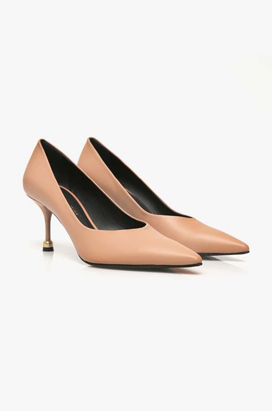 Vanda Novak tacchi in pelle Pola Pola.Dark.nude beige SS24