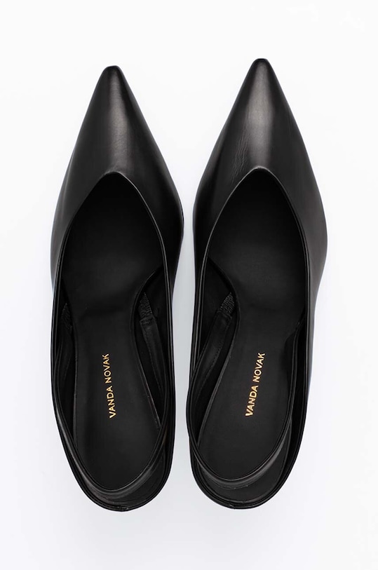 Vanda Novak czółenka skórzane Lucy czarny Lucy.Deep.Black