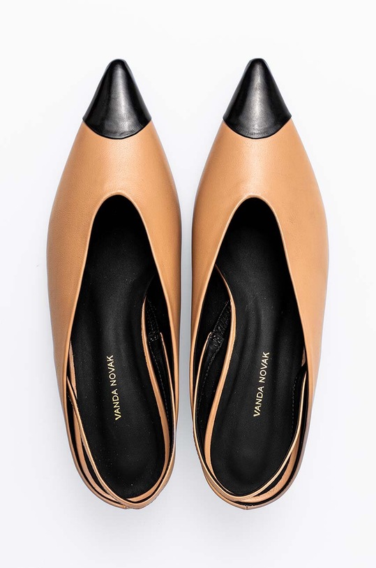 Kožne salonke Vanda Novak Rose bež Rose.Bicol.nude