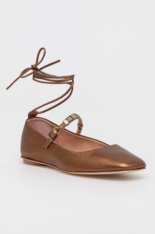 MAX&Co. baleriny skórzane brązowy 2416521057200