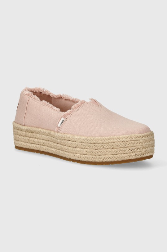 Εσπαντρίγιες Toms Valencia ίσια πλατφόρμα ροζ 10020698
