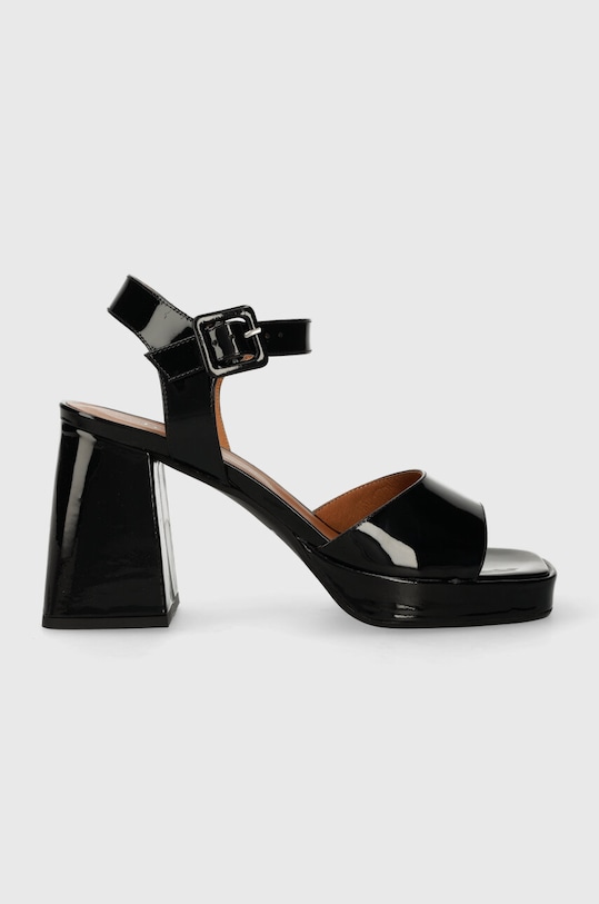 Jonak sandale de piele DIVINA gros negru 3200511