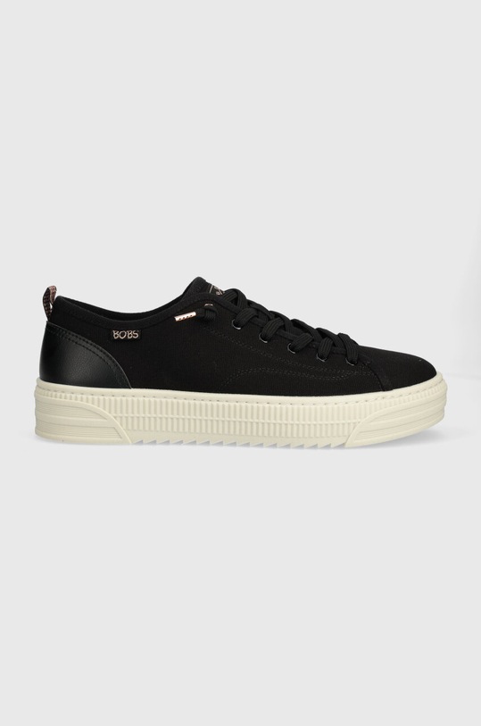 Skechers tenisówki BOBS COPA imitacja skóry licowej czarny 114640