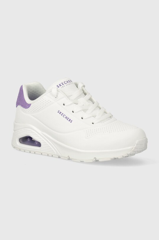Tenisky Skechers UNO imitácia semišu biela 177092