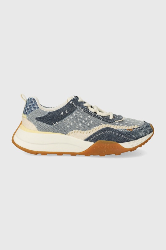 Desigual sneakersy platforma niebieski 24SSKA04.5053