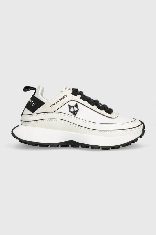 Naked Wolfe sneakers Petal piele întoarsă alb Petal.White.Nylon