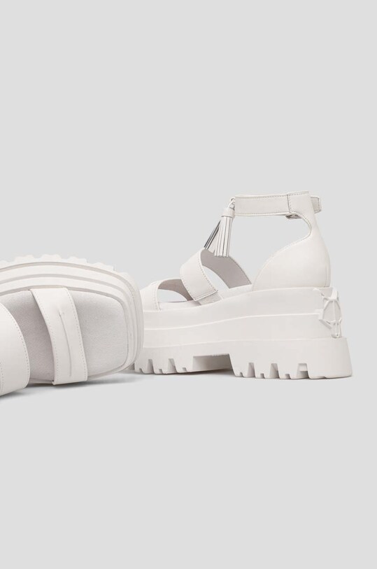 Naked Wolfe sandale de piele Dare alb Dare.White