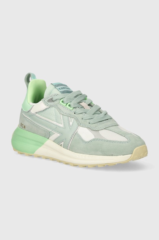 Кроссовки Kaotiko DETROIT замш бирюзовый AM001.01.2700