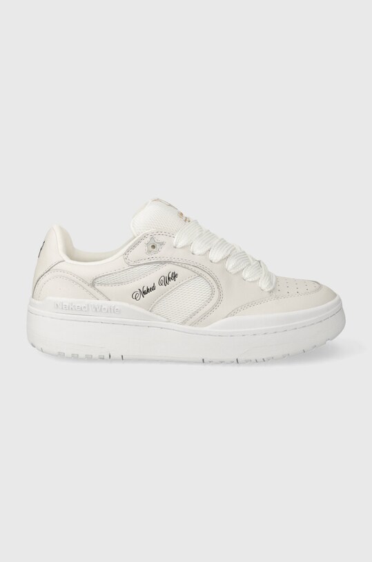 Naked Wolfe sneakers din piele Ambition textil alb Ambition.White